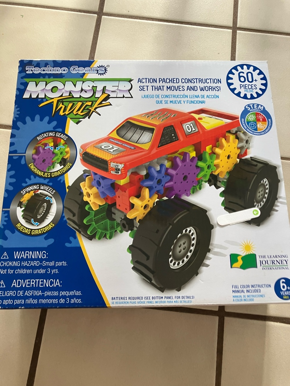 Techno Gears Monster Truck Construction Toy - Red
